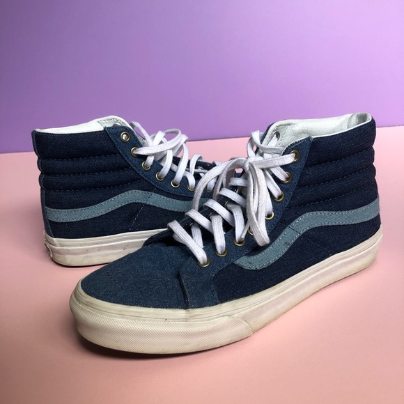 denim high top vans